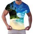 thumbnail image 1 of Playeras Estampadas Para Hombre, Camiseta Informal De Manga Corta Con Cuello Redondo Y Estampado Pequeño A La Moda Con Personalidad Para Hombre, 1 of 4