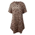 thumbnail image 6 of XIAONU Women's Short-Sleeve Nightgown Leopard-Print Bedroom Night Dresses, 6 of 6