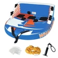 thumbnail image 4 of VEIKOUS Towable Tube for Boating, 3-Person Inflatable Rider Deck for Water Sports, Boating, Waterskiing, Blue, 4 of 15