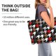 thumbnail image 2 of Balery Houndstooth Green Red Bolsa Tote Estilo Estético con Cremalleras, Bolsa de Hombro, Bolsa de Compras Grande y Plegable, 2 of 8