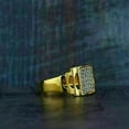 thumbnail image 2 of 2.10Ct Round Cut Lab Created Diamond Men's Band Ring 14K Yellow Gold Plated Silver, 2 of 3