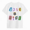 thumbnail image 5 of kpoplk Graphic Tees for Girls Kids Summer Tops Crewneck Short Sleeve T Shirt 5-14 Years(White,11-12 Y), 5 of 6
