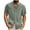 Gray, variant on Men's Linen Button Down Shirts Casual T-Shirt with Solid Short Sleeve Stand Collar Buttons for Men's Solid Color Tops Olive Green
