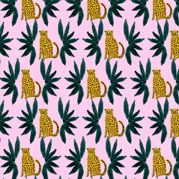 Cheetah and Leaves Premium Roll Gift Wrap Wrapping Paper