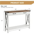 thumbnail image 2 of 43” Entryway Table with Drawers, Narrow Console Sofa Table with Storage & Shelves, Farmhouse Entryway Console Table for Hallway, Living Room - White, 2 of 17