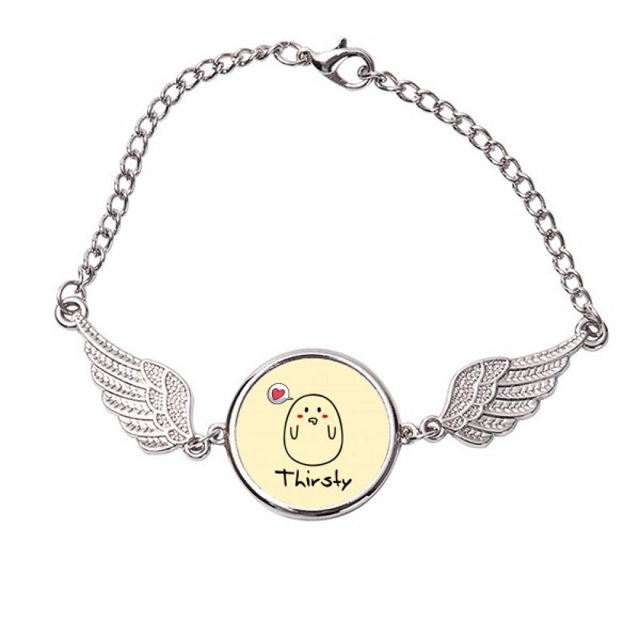 Bonita expresión. Ansiosa de apetito. Pulsera pulsera pulsera alas de ángel pulsera