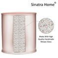 thumbnail image 4 of Zahari Home Sinatra Waste Basket Decorative Beautiful Designs Bathroom Bedroom Living Room Decor, Blush, 4 of 8