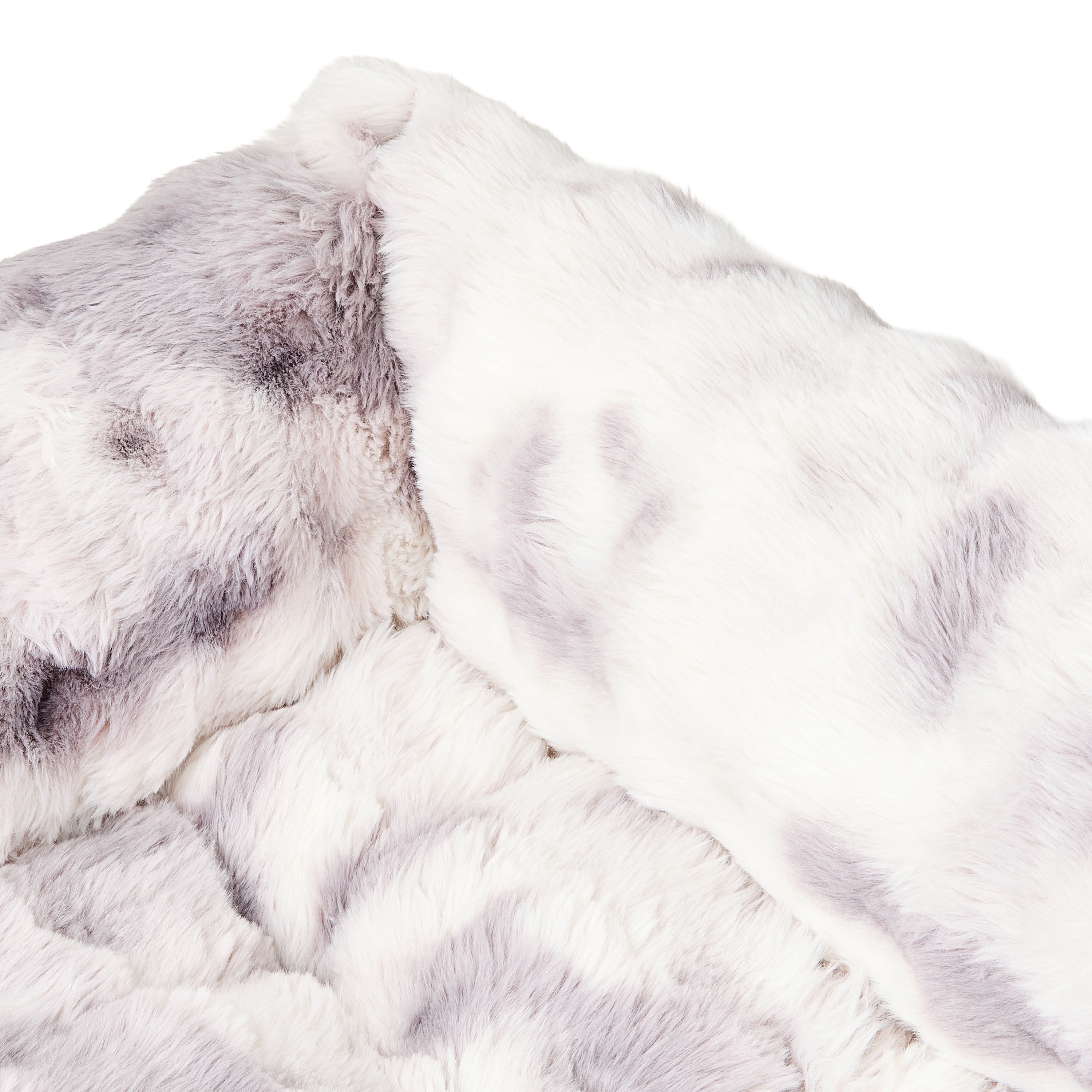 Vibrant Life Large Bubble Faux Fur Orthopedic Cuddler Pet Bed, Black and White, 30" x 27"