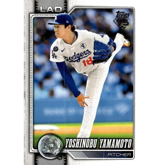 2026 TOPPS #90 YOSHINOBU YAMAMOTO LOS ANGELES DODGERS BASEBALL OFFICIAL TRADING CARD OF MLB