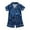 Dark Blue, variant on Kiijoy Toddler Boys Pajamas Short Sleeve Button Shirt Shorts Sleepwear Set, Sizes 12M-5T