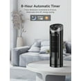 thumbnail image 5 of Grelife 13'' Tower Fan for Bedroom, 26dB Quiet Floor Fan with Remote, 3 Mode, 1-8H Timer, 90° Oscillating Fans for Indoors with 27ft/s Velocity, Portable Desk Table Fan for Room, Home, Office,Black, 5 of 9