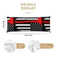 thumbnail image 3 of Disketp Firefighters USA Flag Print Body Pillow Cover - Super Soft 20x54 Body Pillow Case,Long Side Hidden Zipper, 3 of 8