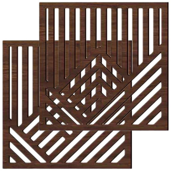 STOBOK Hollowed Mountain Wall Decor Rustic Wooden Craft for Home 2Pcs