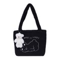thumbnail image 1 of Sywqhk Bolso De Hombro De Felpa Portátil Con Colgante Para Mujer, Bolso Con Asa Superior (Oso Negro) Sywqhk Para estrenar, 1 of 8