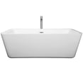 thumbnail image 3 of Wyndham Collection  Emily 69-inch White Freestanding Soaking Bathtub, 3 of 6