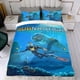 thumbnail image 4 of Subnautica Conjunto de sábanas temático, trío de piezas, cómodo y amigable con la piel, diseño único, regalo de decoración para el hogar para familiares, amigos y fans, 90 cm * 190 cm, 4 of 6