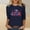 Navy, variant on Women 4th of July Gift T Shirt Casual Short Sleeve American Proud T-Shirt Tops