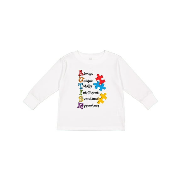 Inktastic Autism Acrostic Boys or Girls Long Sleeve Toddler T-Shirt