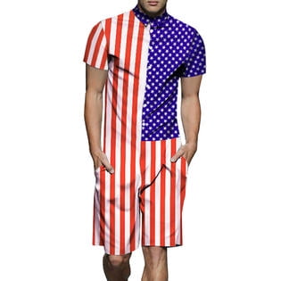 Semi Dry Mens Jumpsuit - Men Collar Neck Striped Printed Jumpsuit