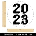 thumbnail image 2 of 2023 Stacked Graduation Shadow Self-Inking Rubber Stamp Ink Stamper - Lime Green Ink - Medium 1 Inch, 2 of 7
