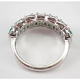 thumbnail image 2 of 3Ct Emerald Cut Lab-Created Emerald Wedding Eternity Band 14K White Gold Finish, 2 of 2