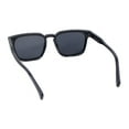 thumbnail image 4 of Mens Retro Vintage Rectangle Keyhole Bridge Plastic Fashion Sunglasses All Black, 4 of 4