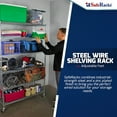 thumbnail image 2 of SafeRacks NSF Certified 4-Tier Steel Wire Shelving with Adjustable Shelves and Wheels - 1400 lb Capacity - 60" x 18" x 72", 2 of 5