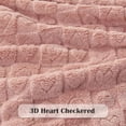 thumbnail image 2 of Super Soft Queen Blanket Pink Premium Silky Flannel Fleece 3D Heart Checkered Lightweight Bed Blanket All Season Use (Pink Heart, Queen(90"x90")), 2 of 6