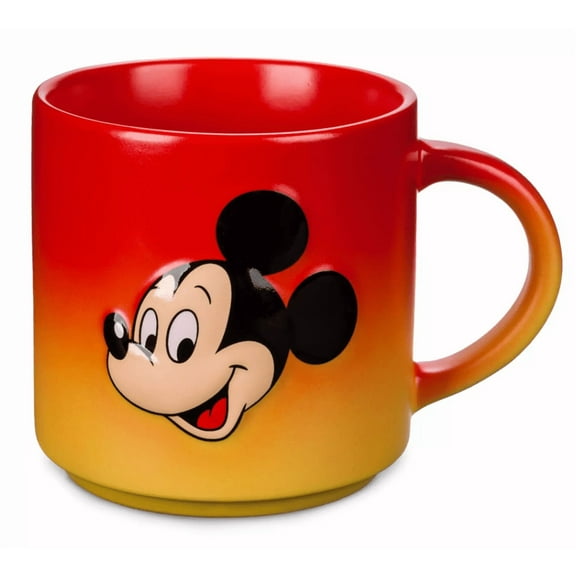 Disney Parks Mickey Donald Two Tones Red Orange Ceramic Coffee Mug New With Tag