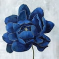 thumbnail image 2 of Nan 12x12 Black Ornate Wood Framed with Double Matting Museum Art Print Titled - Indigo Peony, 2 of 4