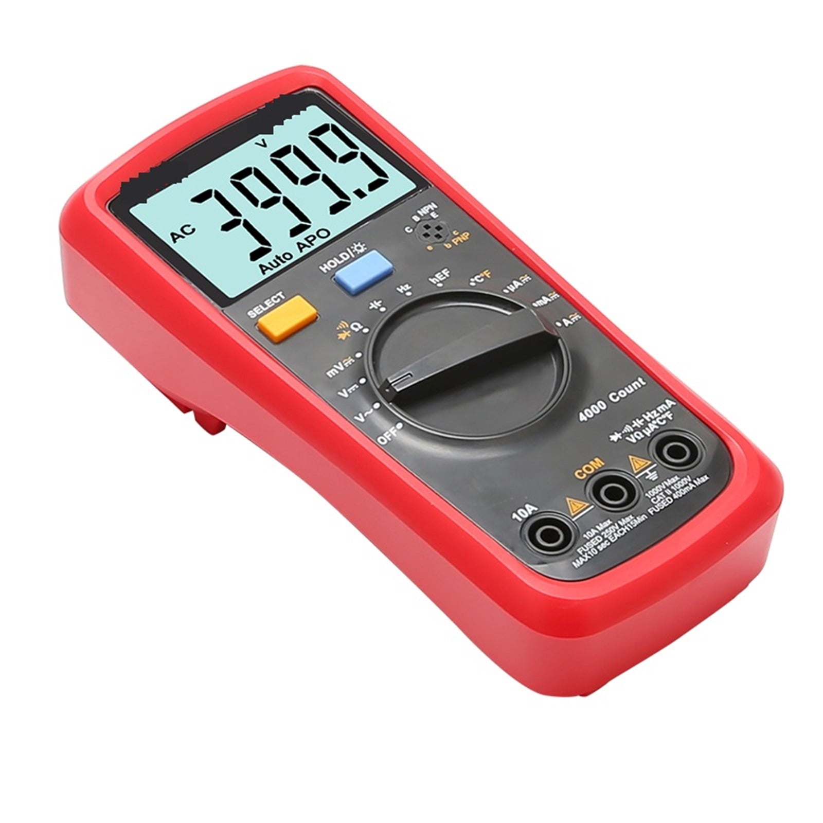Digital Multimeter 1000V 10A Auto Power Off AC DC Voltage Current Ohm Diode Meter Temperature Test ,Battery Test