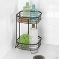 thumbnail image 4 of iDesign, Steel Wire 2-Tier Bathroom and Shower Square Corner Organizer Shelf, Bronze, 4 of 7