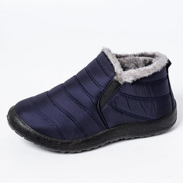 Botas de nieve de PU cálidas y antideslizantes, informales, ligeras y con paraguas, talla 35 a 47