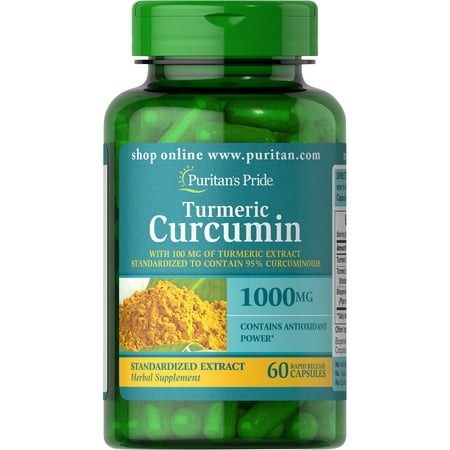 Puritan's Pride Turmeric Curcumin 1000 Mg W/Bioperine Capsules, 60