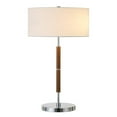 thumbnail image 3 of Evelyn&Zoe Simone 25" Industrial Metal Table Lamp with White Drum Fabric Shade, 3 of 9