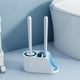 thumbnail image 1 of Juego de cepillos de baño con mango largo, para el hogar, sin esquinas muertas, 2 en 1, con artefacto, estante y cepillo de limpieza, 1 of 8