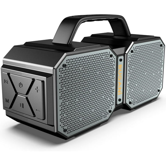 Haut-parleurs Bluetooth, M83 60W Étanche Sans Fil Portable Haut-Parleur Extérieur, Bluetooth 5.3 Appairage Stéréo Sans Fil, Basses Riches, 32 Heures d'Autonomie, Banque d'Alimentation, Adapté pour Fête, Extérieur