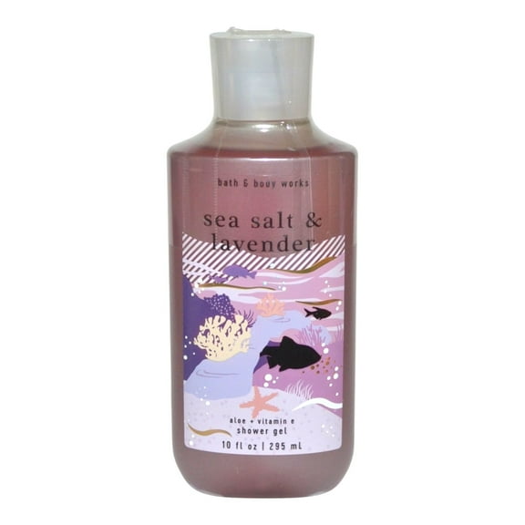 Bath and Body Works Sea Salt & Lavender Shower Gel with Aloe   Vitamin E (10 fl oz / 295 mL)