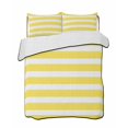 thumbnail image 2 of Yellow Striped Twin Size Down Alternative Comforter, Lightweight Comforter Quilt Bedding Set with Pillow Shams Modern Simple Monochrome Geometric White All Seasons Bed Comforter Duvet Insert 68"x86", 2 of 7