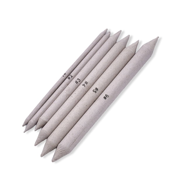 Seitruly Pack of 6 Sketching Blending Smudging School Pen Portable Stump Accessories Tortillon Sketch Office Art Supplies Home Type3 NO3
