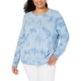 thumbnail image 1 of I.N.C Womens Cable-Knit Pullover Sweater, Blue, Plus Size, 3X, 1 of 5