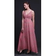 thumbnail image 2 of Bimba Ikat Women Summer Printed V Neck Long MaxiÂ&nbsp;DressÂ&nbsp;Holiday Resort Wear-XXX-Large, 2 of 6