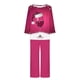 thumbnail image 4 of Puntoco Conjunto De Pijama De Manga Larga Y Pantalones Con Cuello Redondo Y Estampado Navideño Para Mujer, Color Rojo Rosa L, 4 of 4