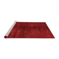 thumbnail image 2 of Ahgly Company Machine Washable Indoor Round Abstract Red Modern Area Rugs, 3' Round, 2 of 4