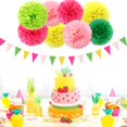 thumbnail image 2 of Kit de decoración para fiestas Hugfond, 15 unidades, pompones de papel, 2 of 7