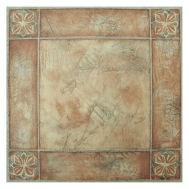 Depot Esh Sterling Spanish Rose 12x12 Self Adhesive Vinyl Floor Tile - 20 Tiles/20 sq. ft.