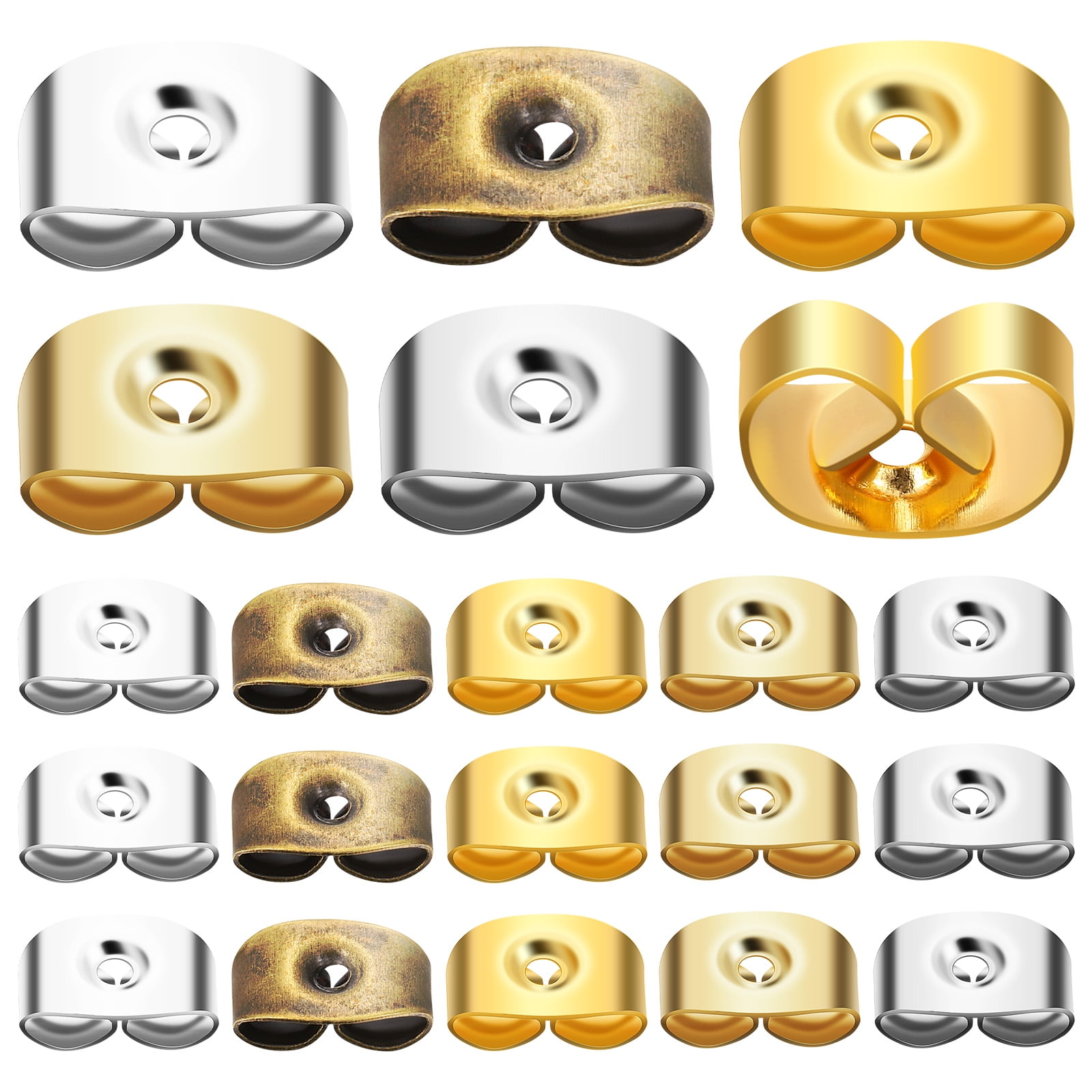 20 Pairs Earring Backs Replacement Secure Ear Locks Accessories for