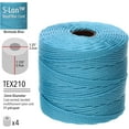 thumbnail image 3 of The Beadsmith S-Lon Bead Cord – .5 mm Twisted Nylon Cord, 4 Spools, Bermuda Blue Color, TEX210, 77 Yards, 3 of 6