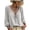 Gray, variant on Womens Tops Knit Long Sleeve - V Neck with Lace and Drawstring Tie, Summer Tops for Women Casual Lace Detail, Womens Tops for Layering,Hot Pink S