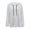 thumbnail image 5 of Vedolay Womens Zip Up Hoodie Fashion Printed Crew Neck Long Sleeves Shirt with Pocket Clothes for Women White,XL, 5 of 5